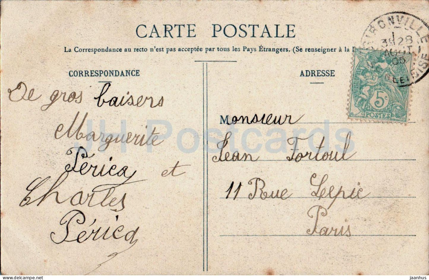 Malesherbes - L'Essonne au Pont du Couvent - alte Postkarte - 1905 - Frankreich - gebraucht