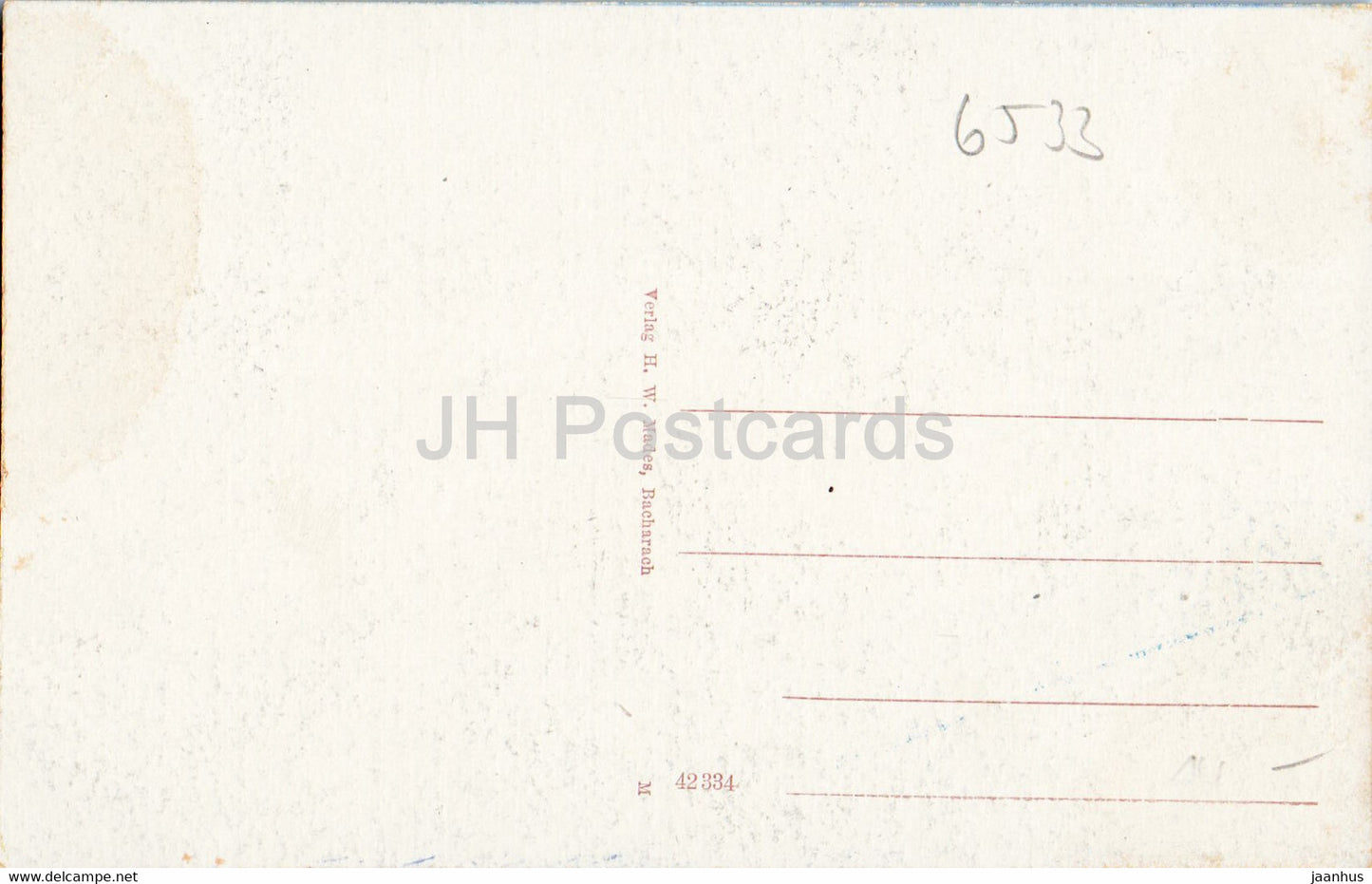 Bacharach - Blick auf Burg Stahleck - old postcard - Germany - unused