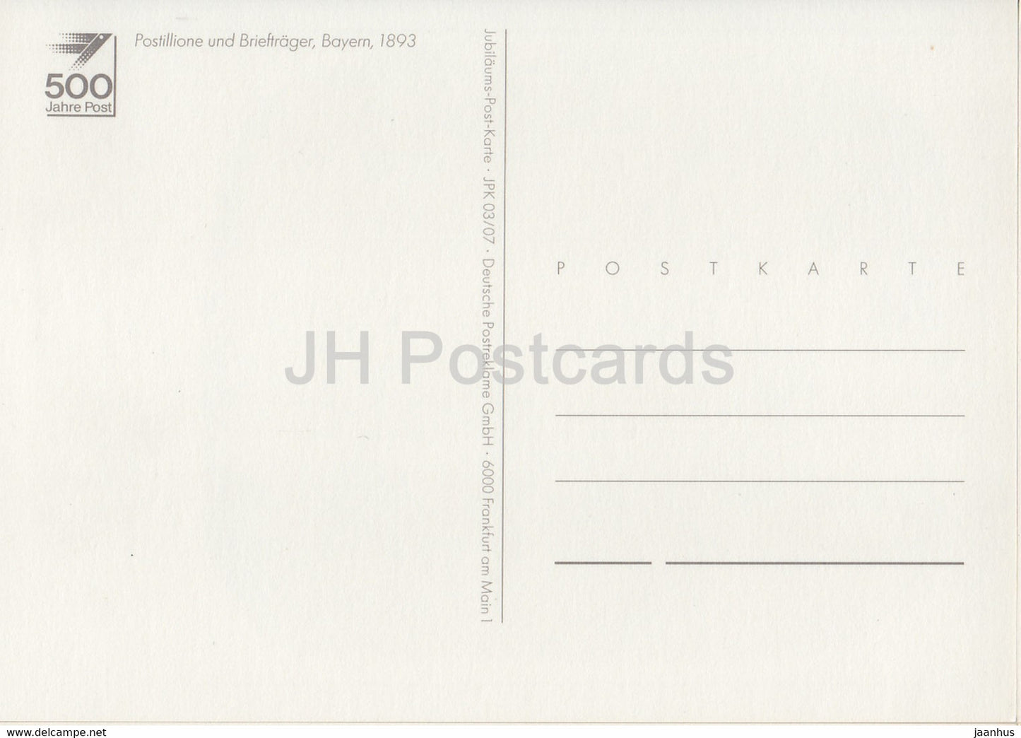 Postillione und Brieftrager - Bayern - Postmen - Mail Service - Germany - unused
