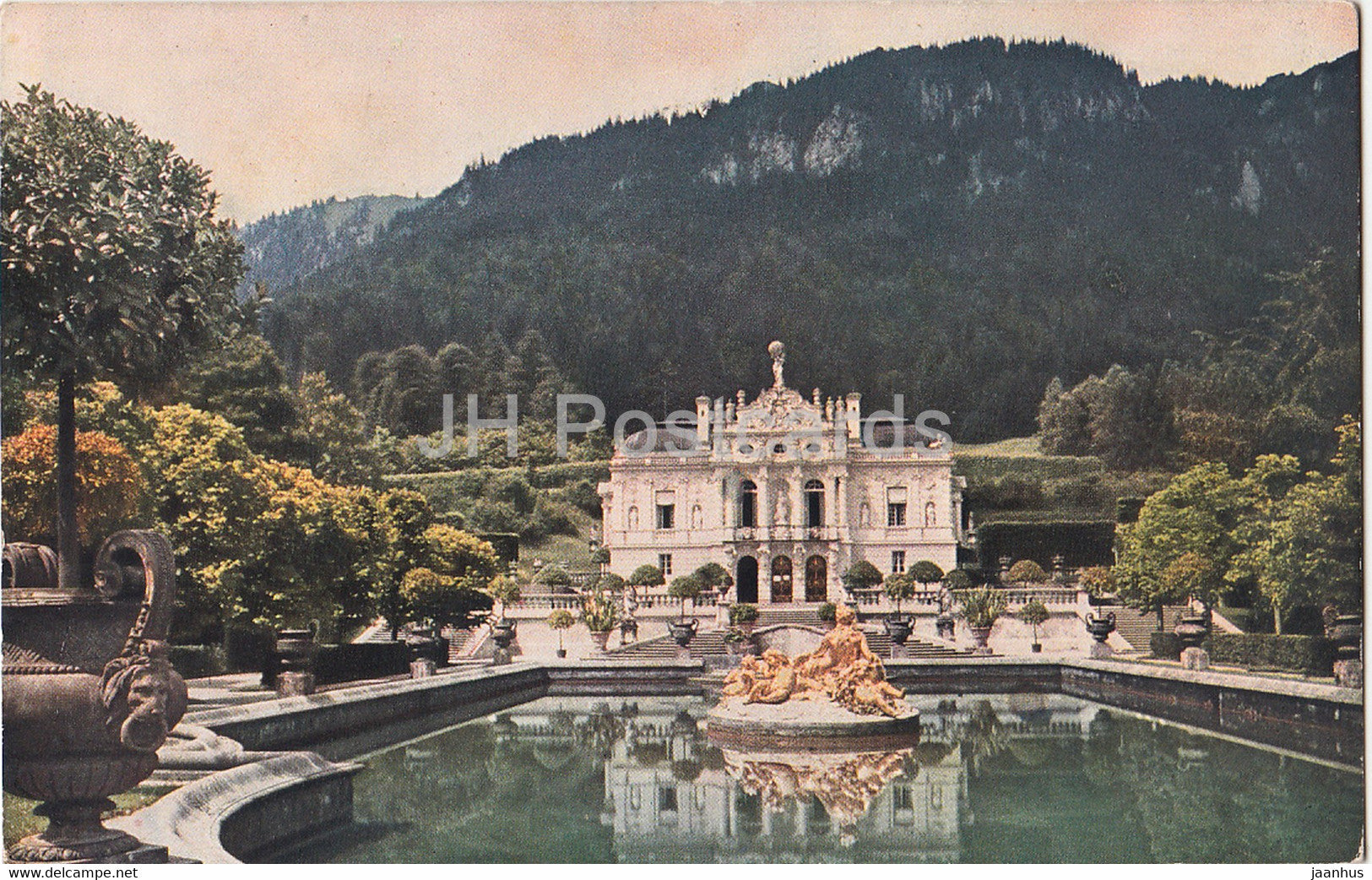Kgl Schloss Linderhof - 428 - old postcard - Germany - unused - JH Postcards