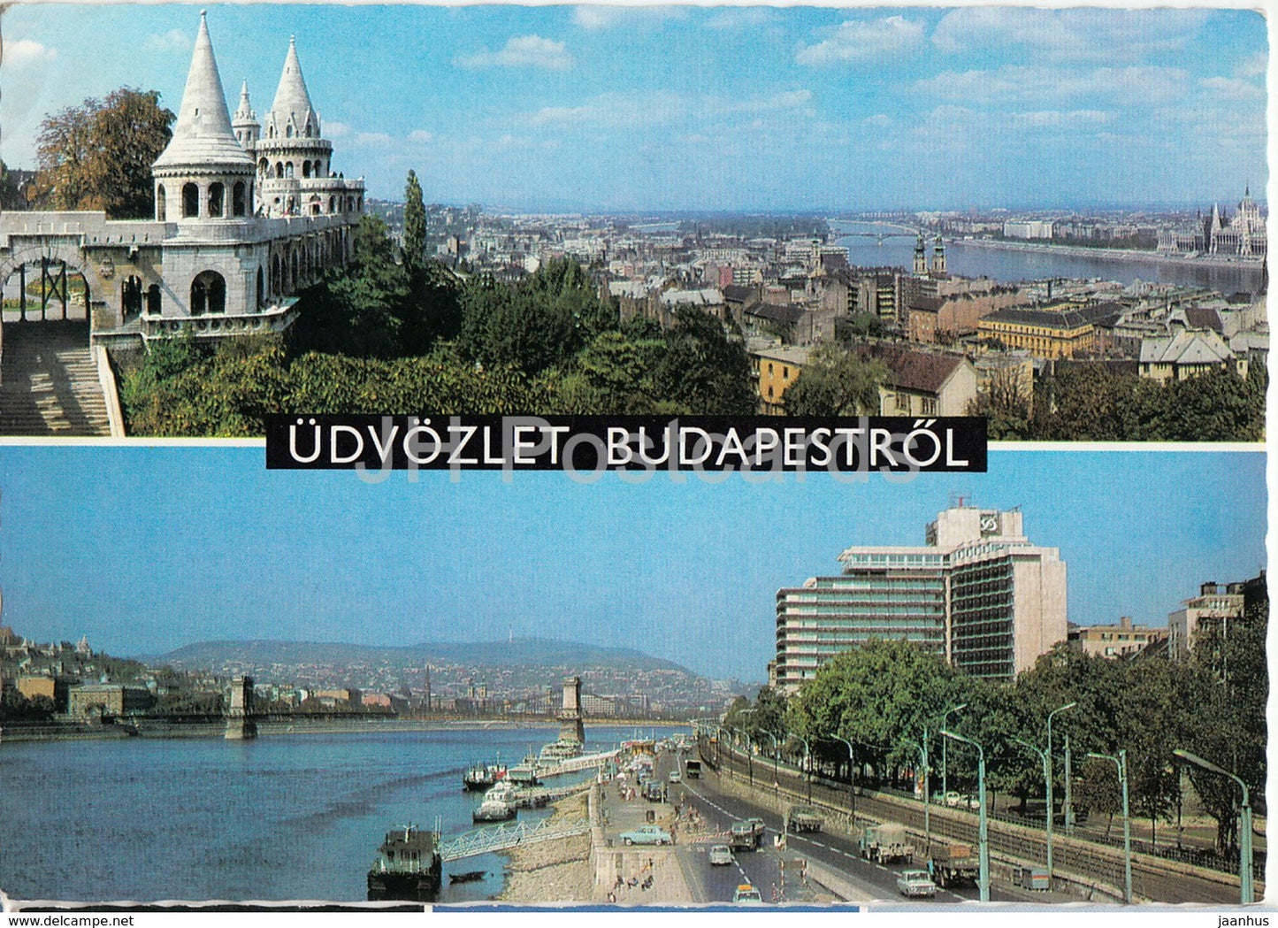 Greetings from Budapest - view - multiview - Hungary - used - JH Postcards