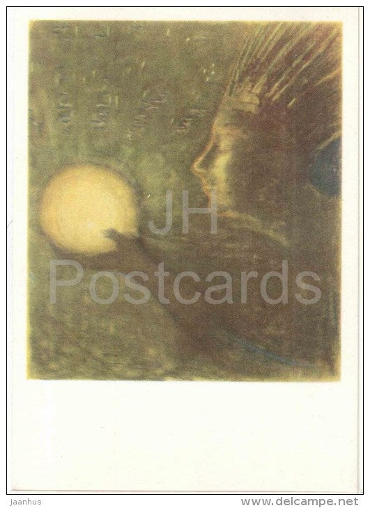 painting by M. Ciurlionis - Friendship - lithuanian art - unused - JH Postcards