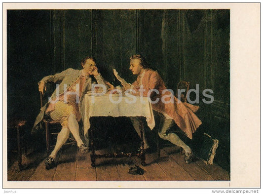 painting by Jean-Louis-Ernest Meissonier - Companions - French art - 1974 - Russia USSR - unused - JH Postcards