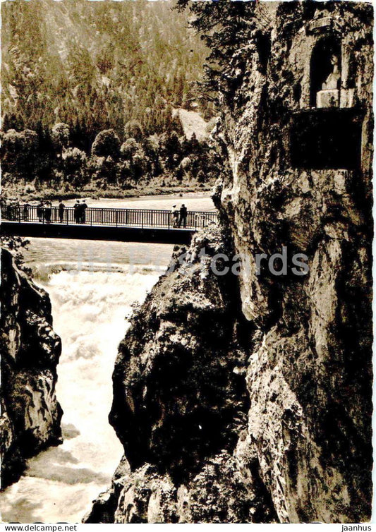 Maxsteg mit Lechfall und Denkmal - Bei Fussen im Allgau - 112/104 - Germany - unused