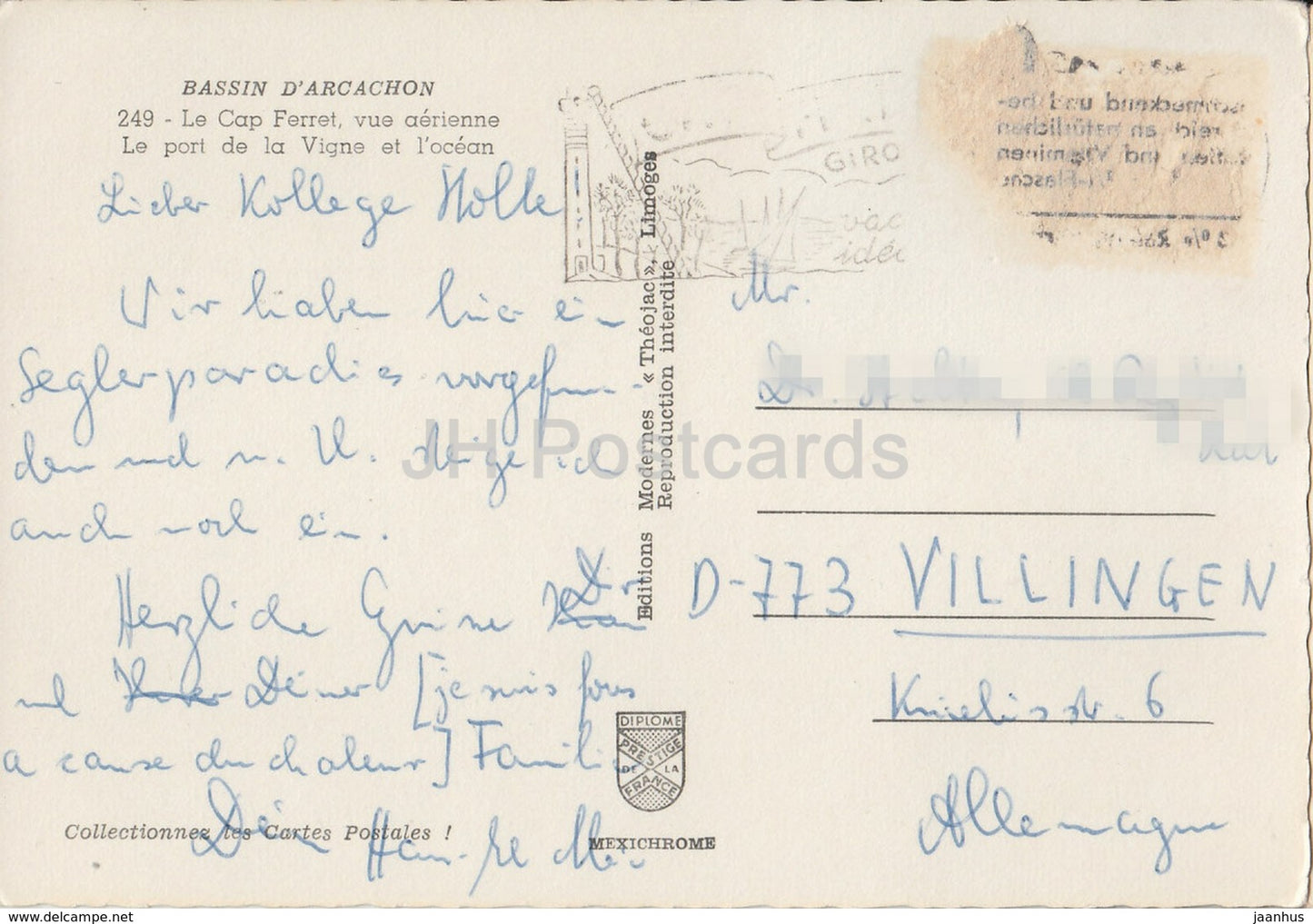 Bassin D'Arcachon - Le Cap Ferret - vue aerienne - Le Port de la Vigne et l'ocean - 249 - France - used