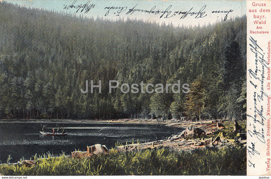 Gruss aus dem Bayer Wald - Am Rachelsee - old postcard - 1905 - Germany - used - JH Postcards