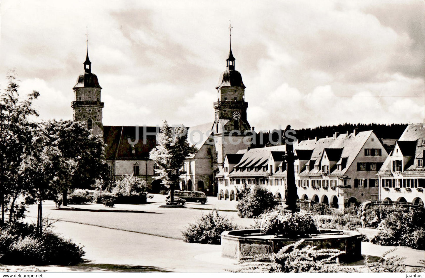 Freudenstadt im Schwarzwald - Marktplatz - Stadtkirche - church - 1960 - Germany - used - JH Postcards