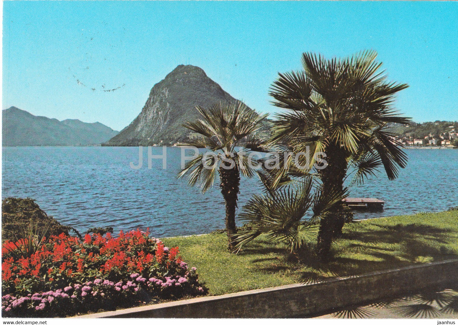 Lugano Cassarate - Lungolago e Monte San Salvatore - 17790 - 1989 - Switzerland - used - JH Postcards