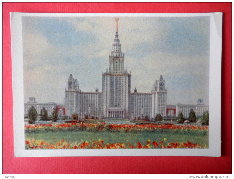 Lomonosov State University on Lenin Hills - Moscow - 1963 - Russia USSR - unused - JH Postcards