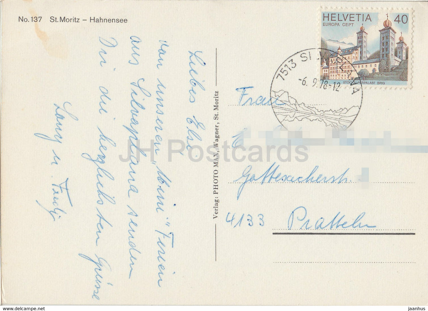 St Moritz - Hahnensee - 137 - 1978 - Suisse - d'occasion