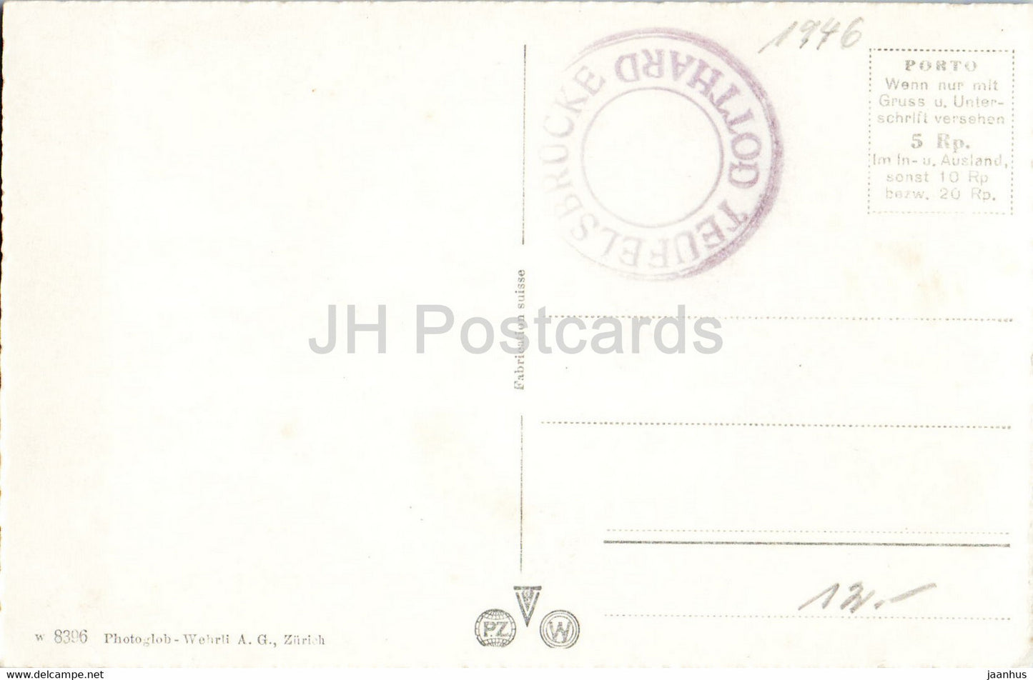 Andermatt - 8396 - carte postale ancienne - Suisse - inutilisée