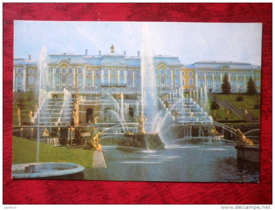 Petrodvorets - The Great Cascade - fountain - 1972 - Russia - USSR - unused - JH Postcards