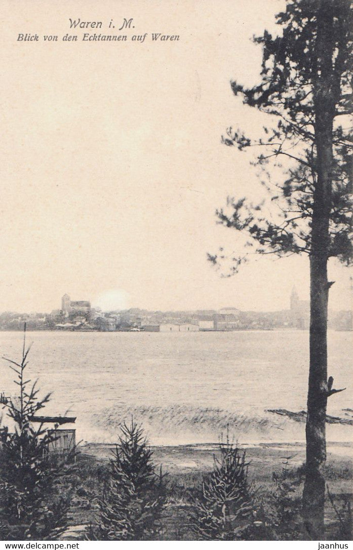 Waren i M - Blick von den Ecktannen auf Waren - old postcard - 12654 - 1927 - Germany - used - JH Postcards