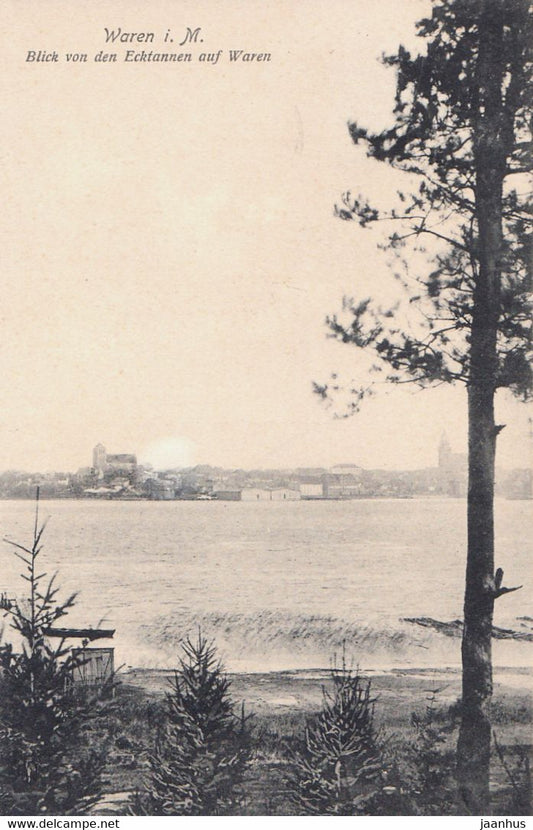 Waren i M - Blick von den Ecktannen auf Waren - old postcard - 12654 - 1927 - Germany - used - JH Postcards