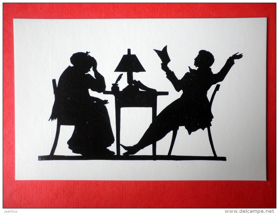 illustration by V. Gelmersen - Eugene Onegin - Illustrations to Pushkin Works - 1973 - Russia USSR - unused - JH Postcards