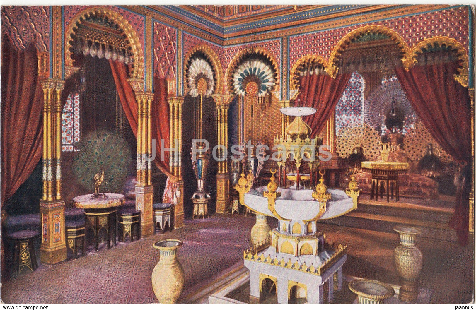 Kgl Schloss Linderhof - Kiosk innenansicht - castle - 441 - old postcard - Germany - used - JH Postcards
