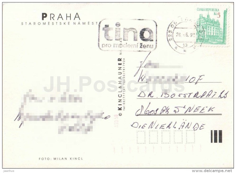 Praha - Prague - Old Town Square - Czech Republic - used - JH Postcards
