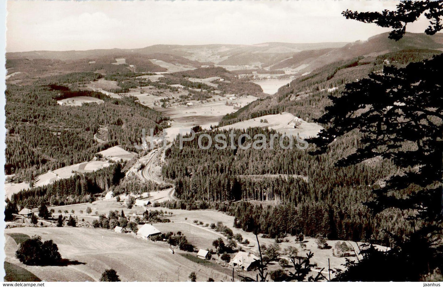 Barental Feldberg 965 m - Blick vom Drehkopf auf Barental - Titisee - old postcard - Germany - unused - JH Postcards