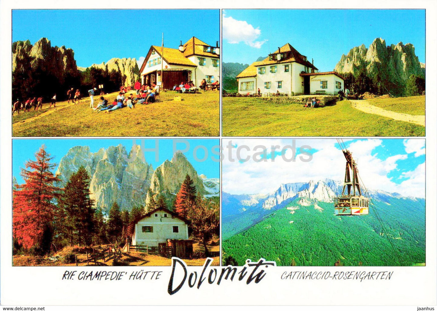 Val di Fassa - Vigo - Rifugio Ciampedie - cable car - Italy - unused - JH Postcards