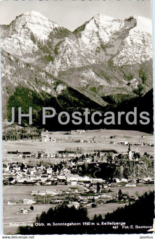Ruhpolding Obb m Sonntagshorn 1960 m Reifelberge - old postcard - Germany - unused - JH Postcards