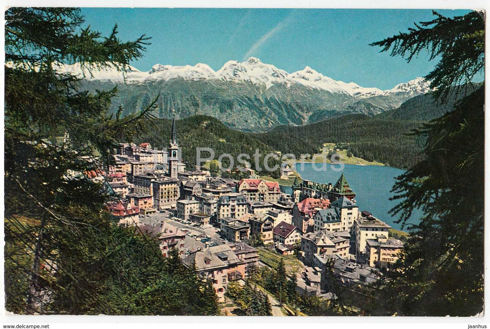 St. Moritz - view - 1959 - Switzerland - used - JH Postcards