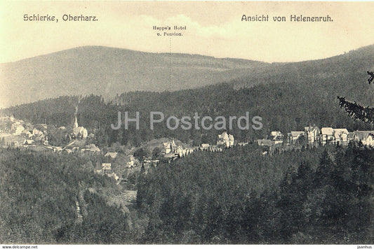 Schierke - Oberharz - Ansicht von Heleneruh - Hoppe's Hotel u Pension - old postcard - Germany - used - JH Postcards