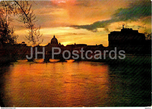 Roma - Rome - Ponte e Castel S Angelo - Sant Angelo Bridge and Castle - 247 - 1979 - Italy - used - JH Postcards