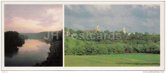 Moscowriver - general view of Monastery - Zvenigorod Museum - 1989 - Russia USSR - unused - JH Postcards
