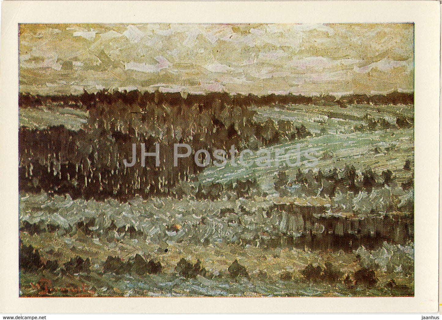 painting by Vilhelms Purvitis - In Late Autumn - Latvian art - Latvia USSR - unused - JH Postcards