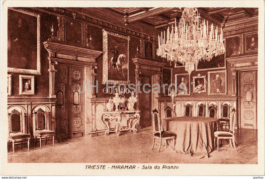 Trieste - Miramar - Sala da Pranzo - 6651 - old postcard - Italy - unused - JH Postcards