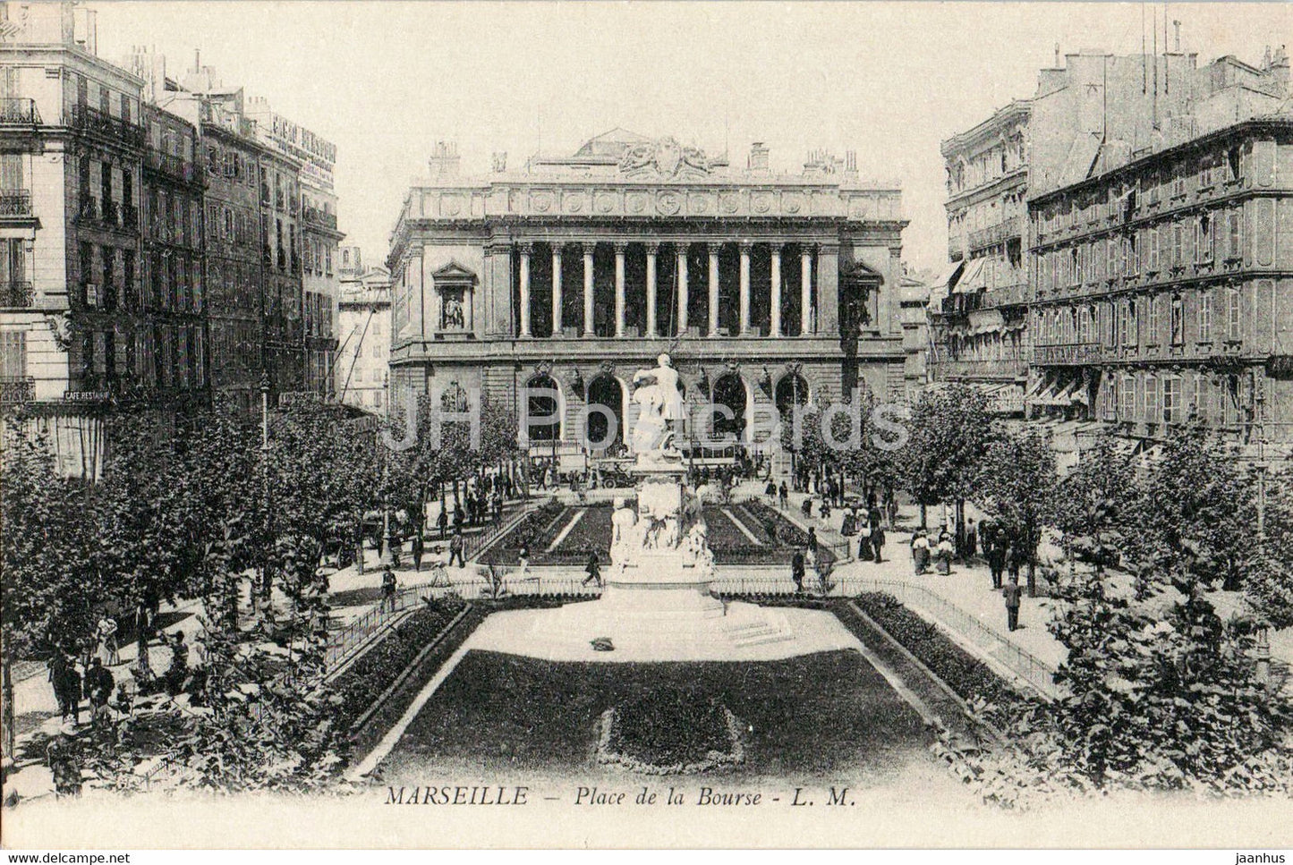 Marseille - Place de la Bourse - old postcard - France - unused - JH Postcards