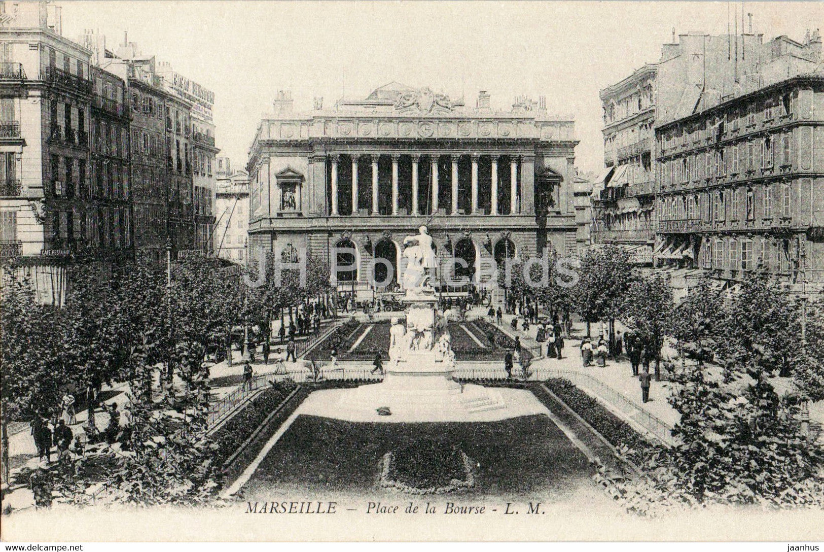 Marseille - Place de la Bourse - old postcard - France - unused - JH Postcards