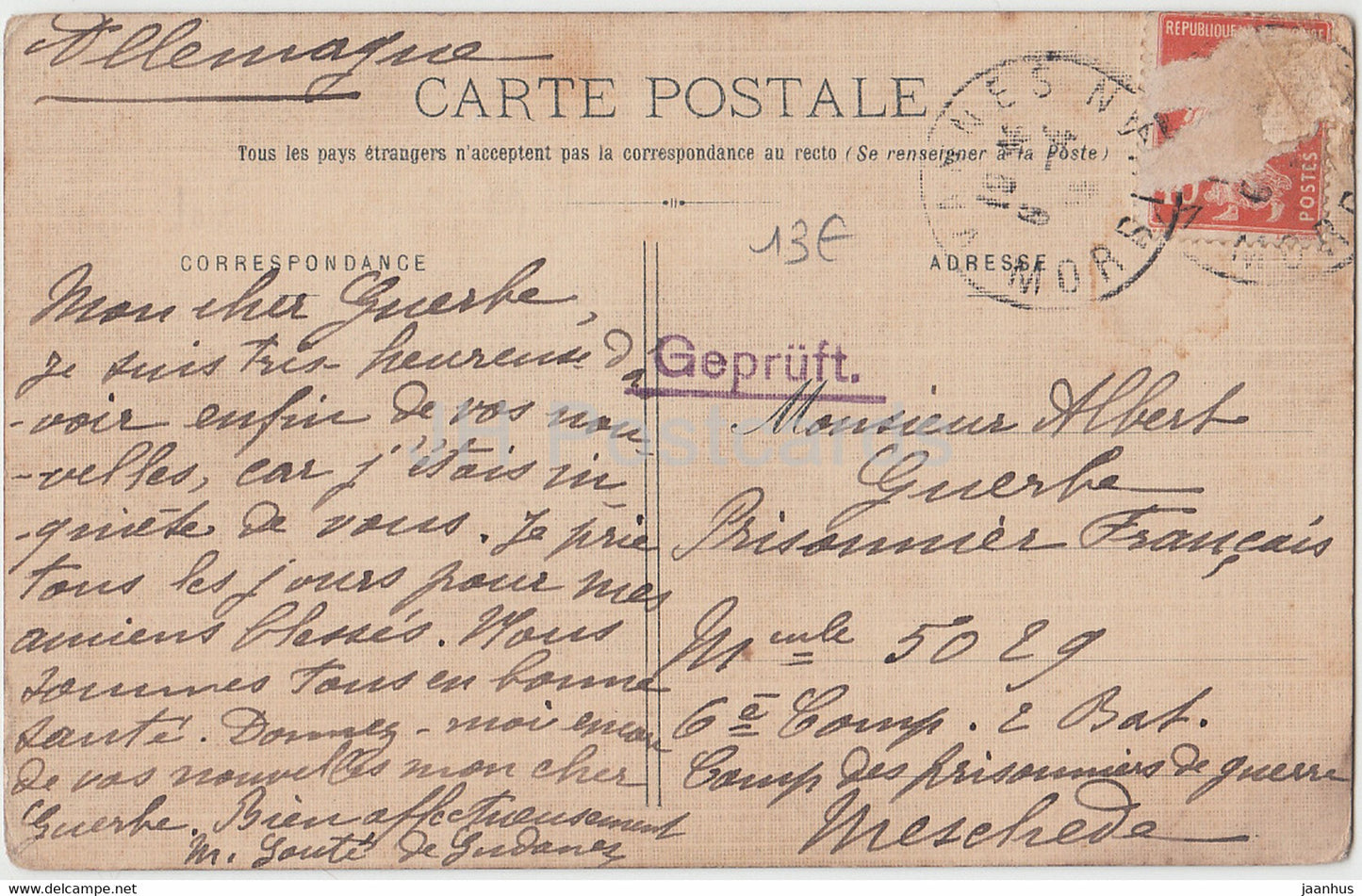 Keriolet – Kostüme anciens du Musee – Sous le Porche – Volkskostüme – 1682 – alte Postkarte – Frankreich – gebraucht