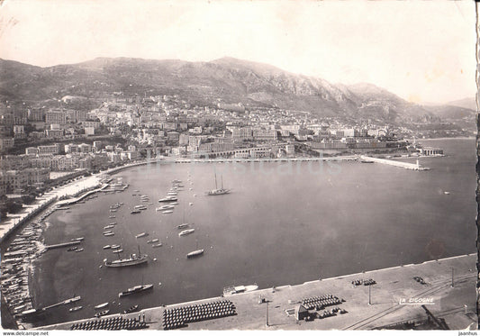 Le Port et vue panoramique sur la Condamine et Monte Carlo - old postcard - 1953 - Monaco - used - JH Postcards
