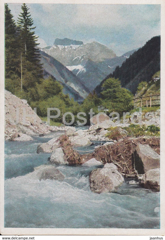 Bergbach im Oytal im Allgau - Farbfotoserie Bunte Heimat - Germany - unused - JH Postcards