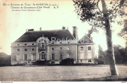 Environs de Tours - St Avertin - Chateau de Grandmont - Cote Nord - castle - 284 - old postcard - 1926 - France - used - JH Postcards