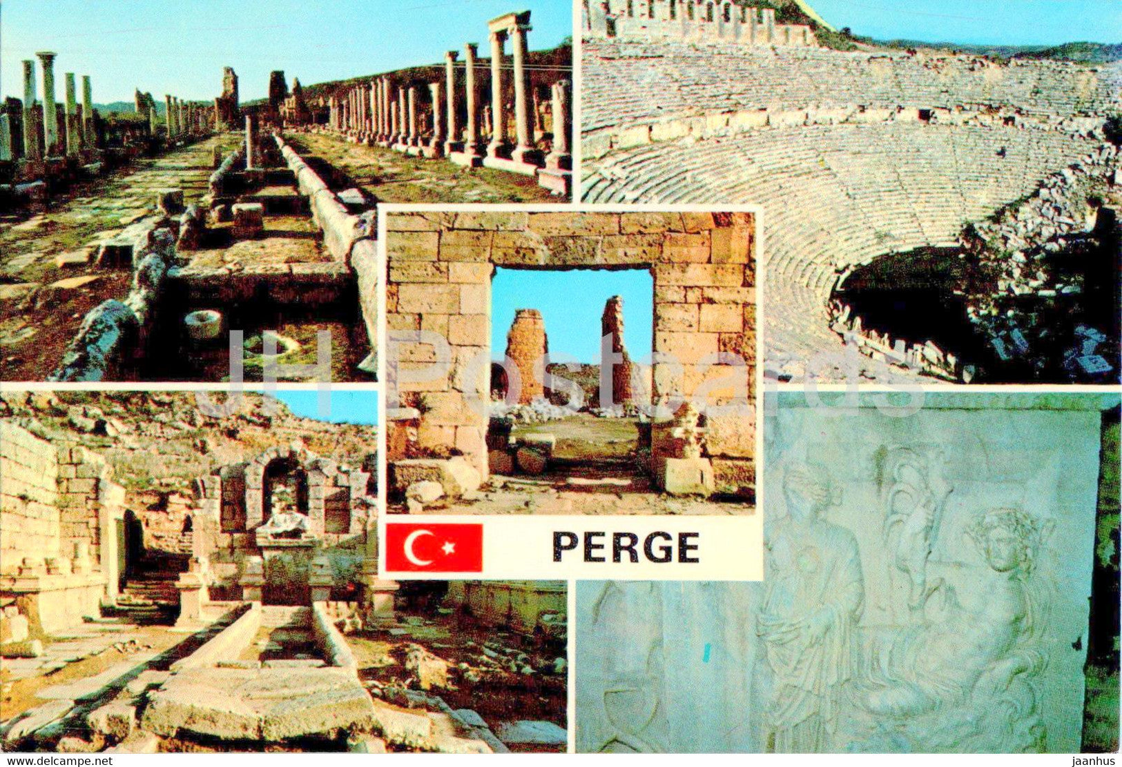 Perge - views - Antalya - ancient world - 07-61 - Turkey - unused - JH Postcards