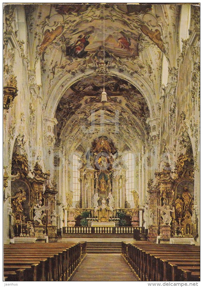Kirche rottenbuch - church - Germany - unused - JH Postcards