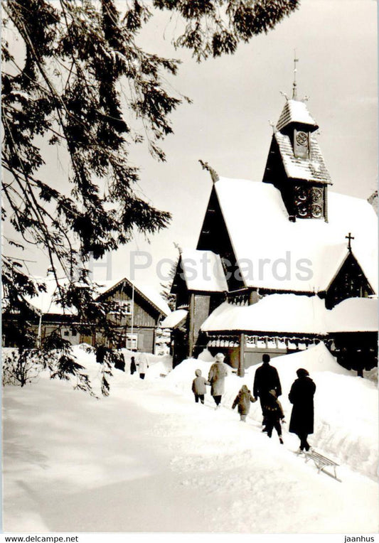 Karpacz Bierutowice - Swiatynia Wang - Temple of Wang - drewniany kosciolek - wooden church - Poland - unused - JH Postcards