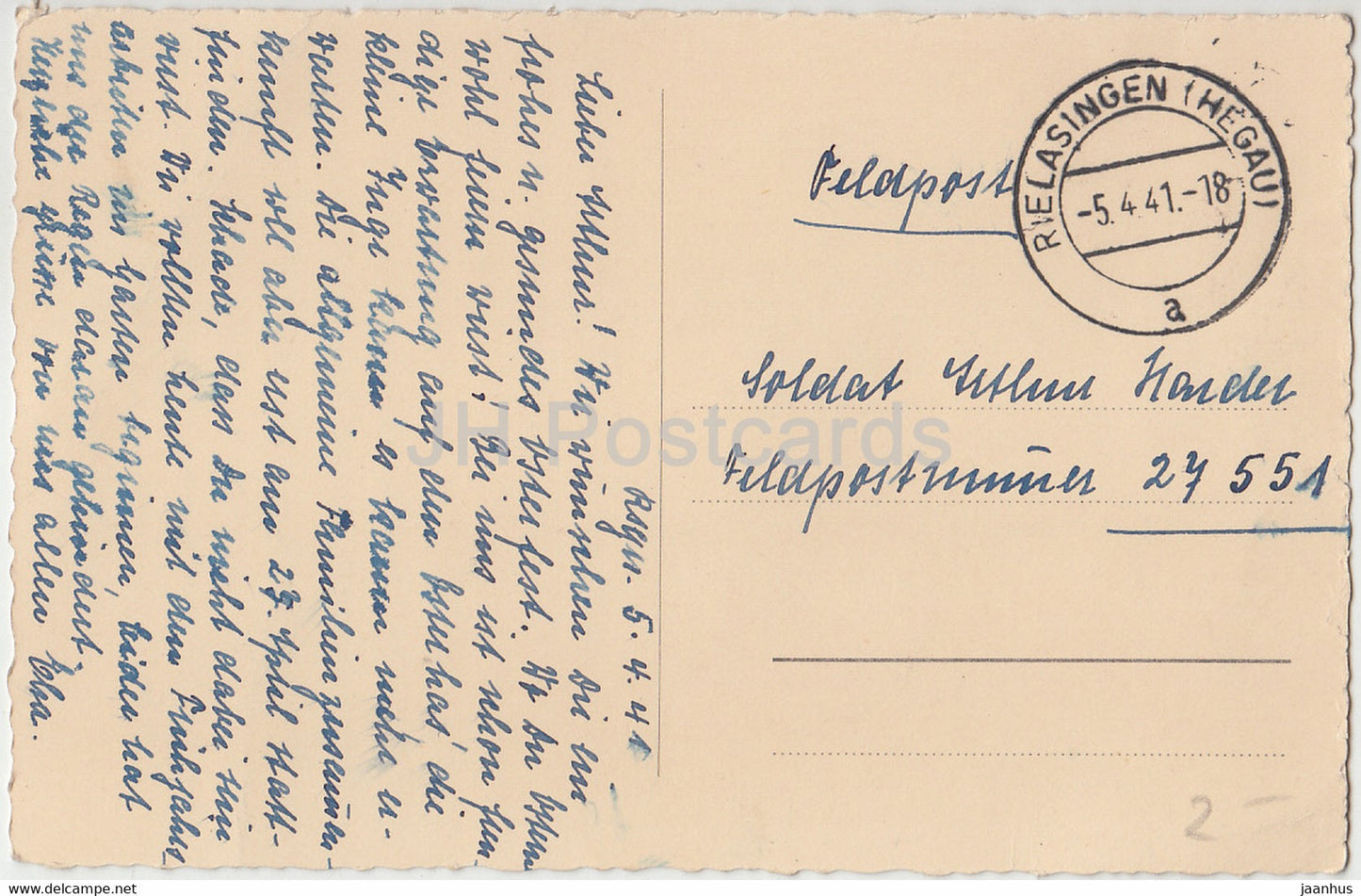 Ostergrußkarte - Frohes Osterfest - Schaf - Feldpost - alte Postkarte - 1941 - Deutschland - gebraucht