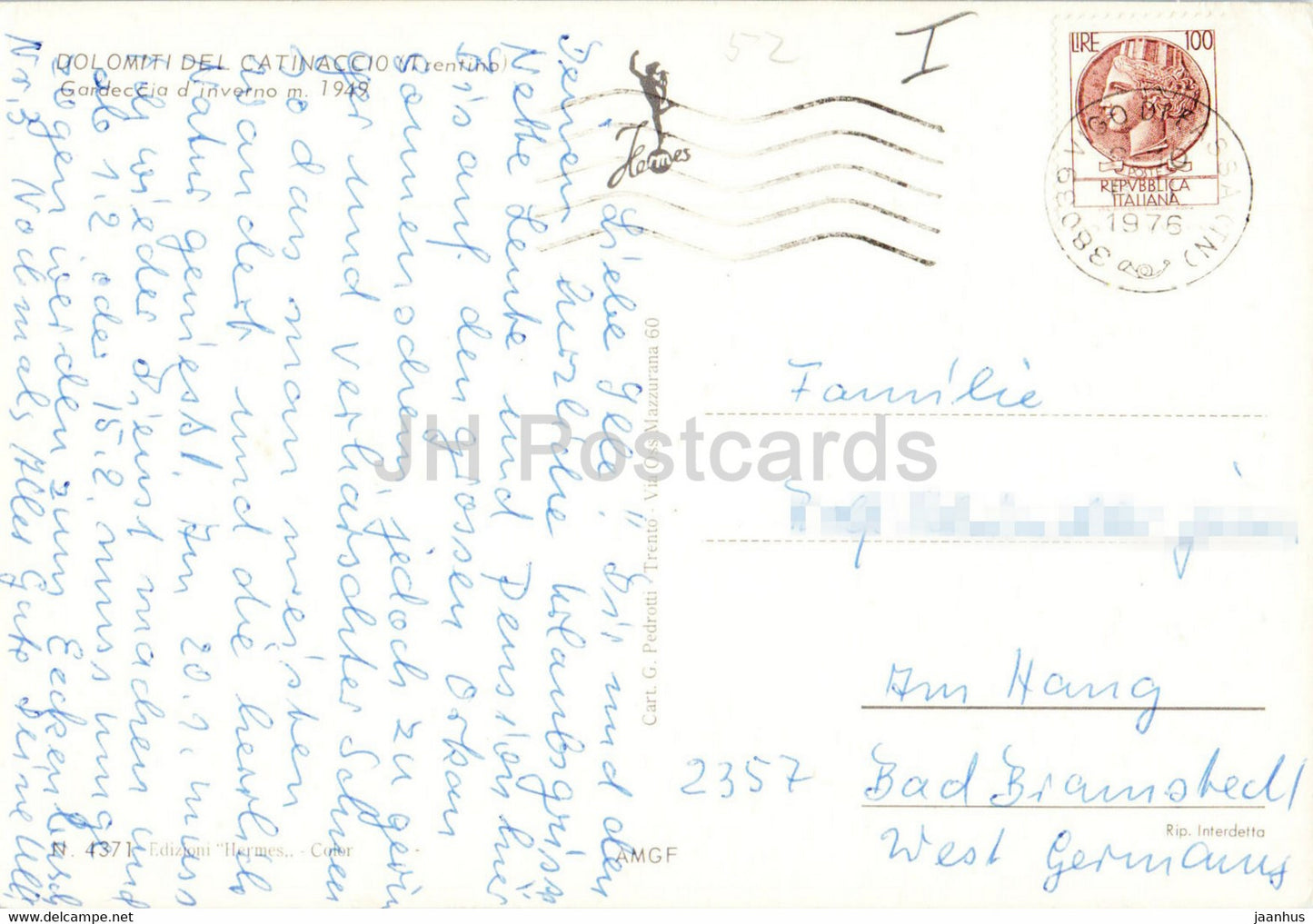 Dolomiti del Catinaccio - Gardeccia d' inverno 1949 m - 1976 - Italy - used