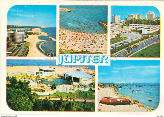 Jupiter - views from the resort - beach - 1968 - Romania - used - JH Postcards