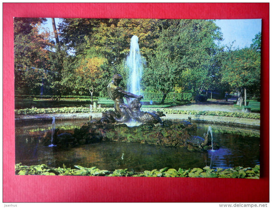 The Triton Fountain , 1726 - fountains - 1973 - Russia USSR - unused - JH Postcards