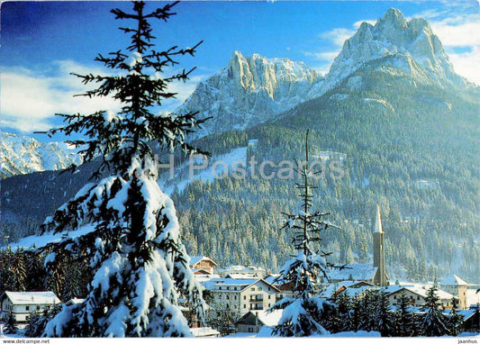 Pozza - Val di Fassa - Dolomiti - Panorama - 1999 - Italy - used - JH Postcards