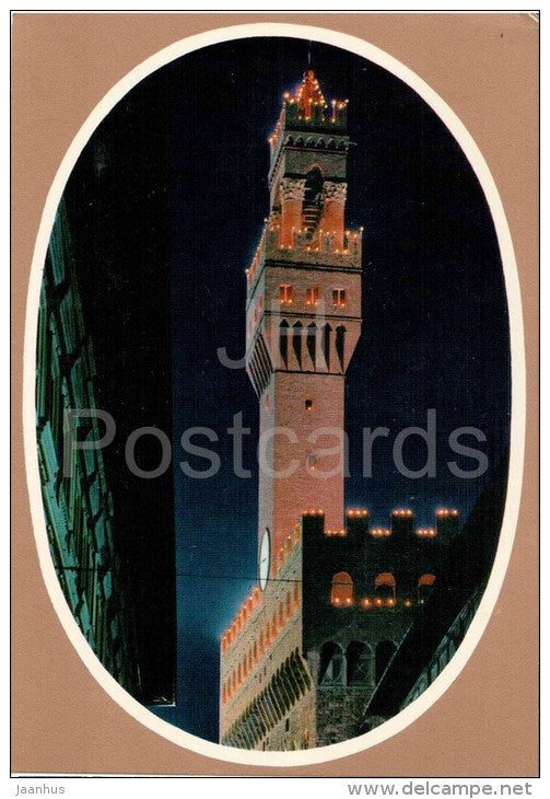 Palazzo Vecchio in Festa - Vecchio Palace in Festivity - Firenze - Toscana - FIR 50 - Italia - Italy - unused - JH Postcards
