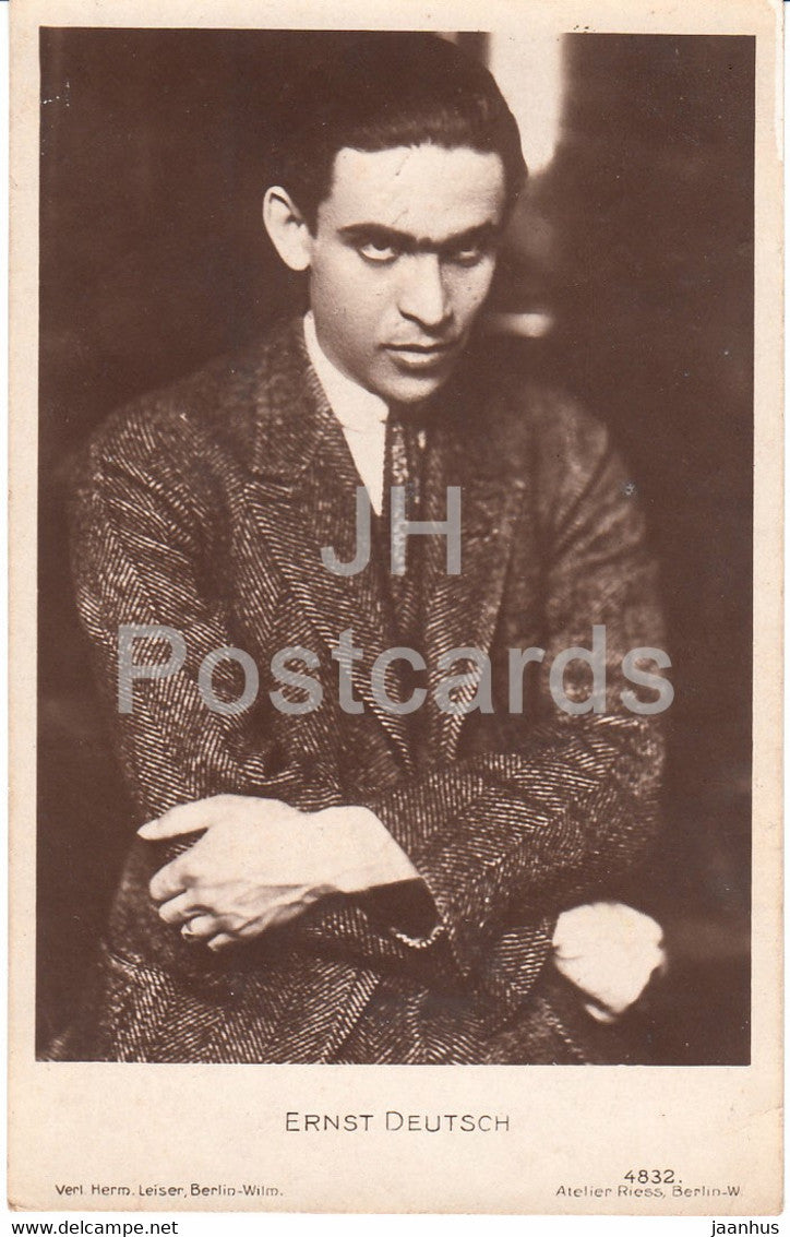 Jewish Austrian actor Ernst Deutsch - Film - Movie - 4832 - old postcard - used - JH Postcards