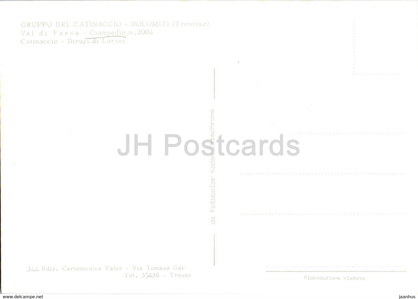 Gruppo del Catinaccio - Dolomiti - Val di Fassa - Ciampedie - Dirupi di Larsec - Italy - unused