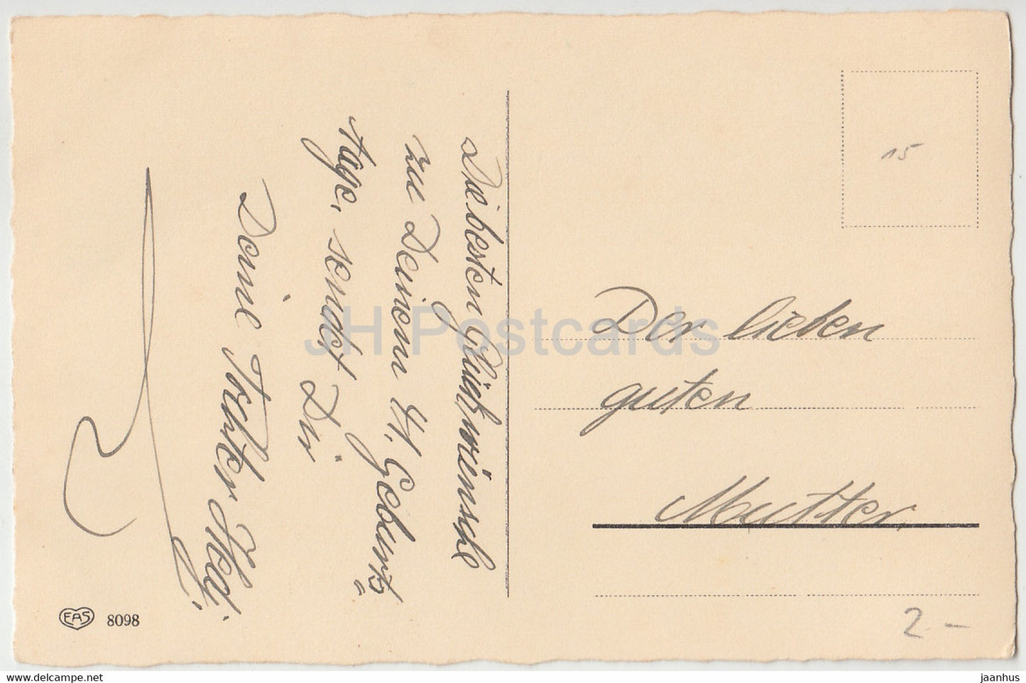 Carte de vœux d'anniversaire - Die Besten Gluckwunsche zum Geburtstage - fille - EAS 8098 - carte postale ancienne - Allemagne - d'occasion