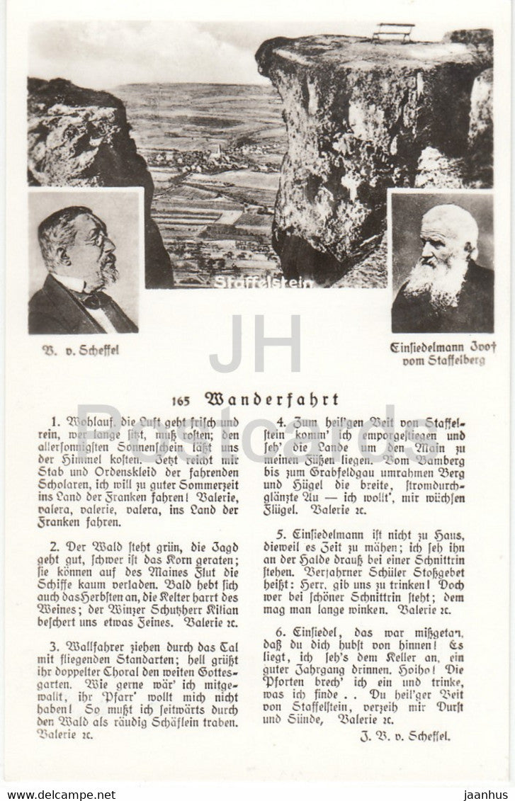 Wanderfahrt - Scheffel - Staffelstein - Germany - unused - JH Postcards