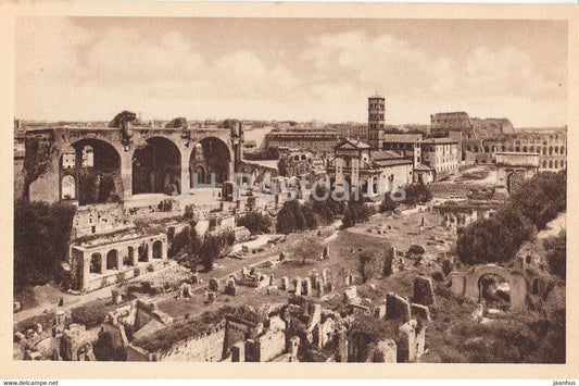 Roma - Rome - Roman Forum - The Maxentius - Basilica - old postcard - Italy - unused - JH Postcards